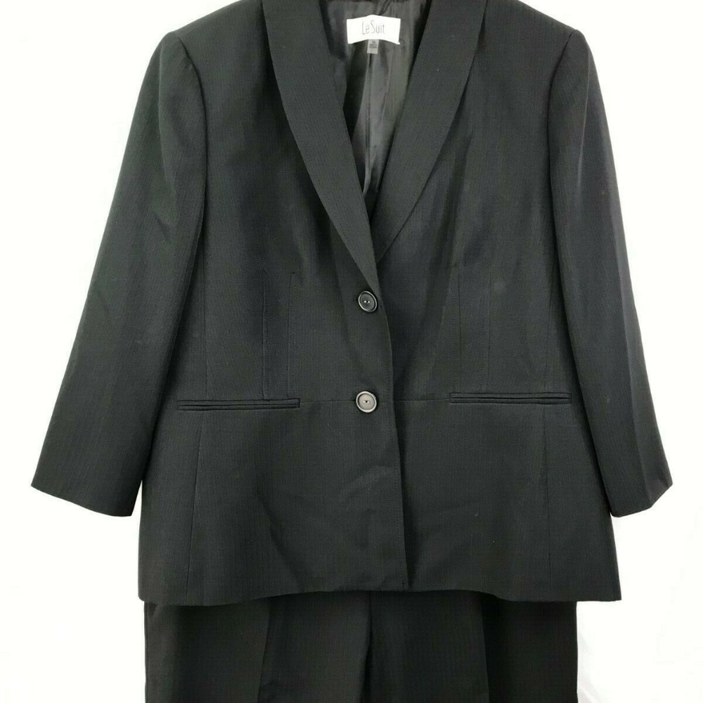 NWT Le Suit The Hamptons Black 2 Piece Pants